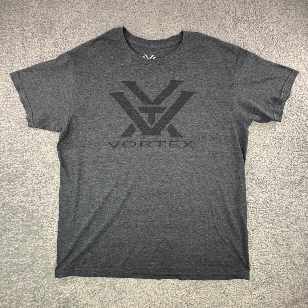 Vortex Optics Mens XL Gray Heather Short Sleeve Graphic Logo TShirt Barneveld WI